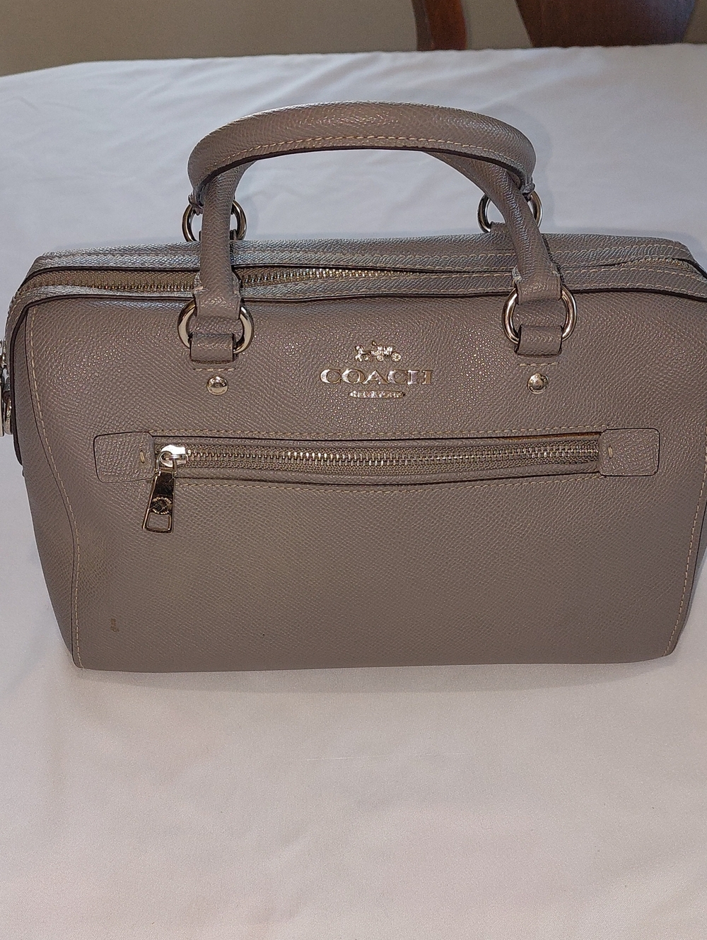 Coach Gray Satchel Bag .new Condition